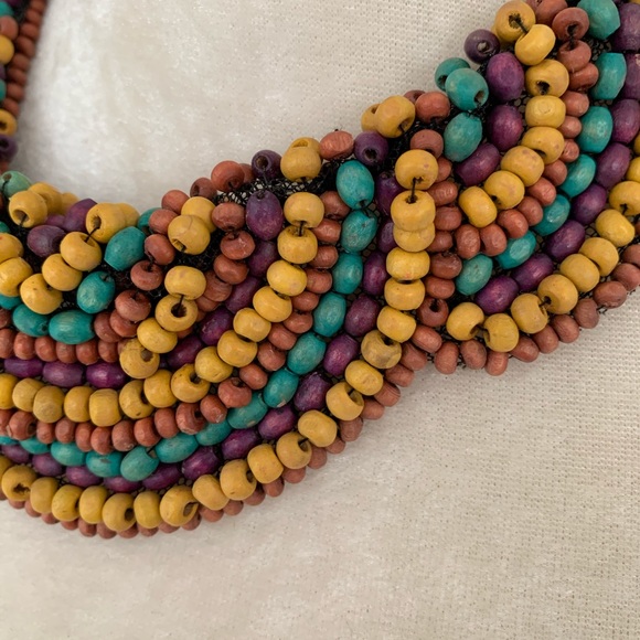 ✨Beaded Earthy Wood Bohemian Boho Necklace✨ - Picture 7 of 7